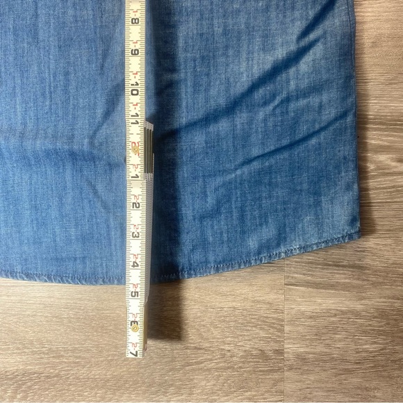 AllSaints Denim Mini Dress Small | Spaghetti Strap Halter Chambray Size Small - Picture 8 of 10